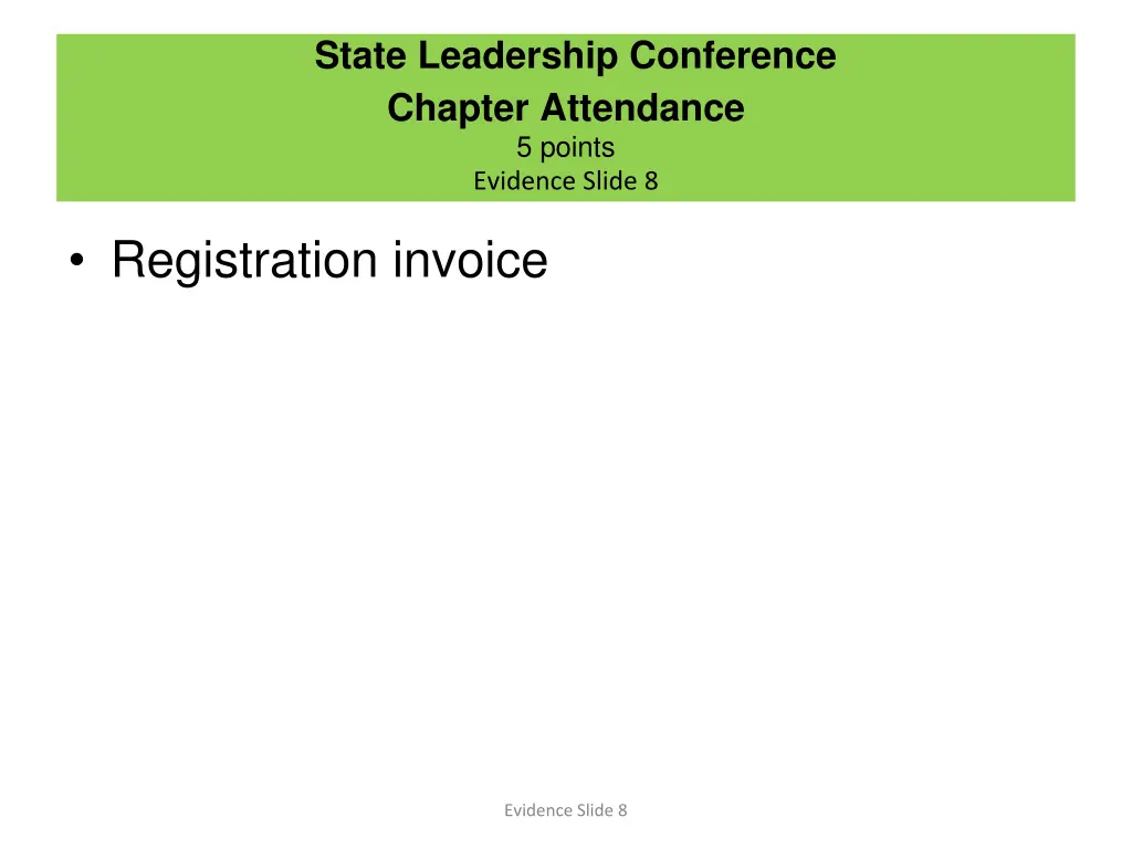 state leadership conference chapter attendance