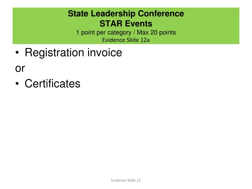 state leadership conference star events 1 point