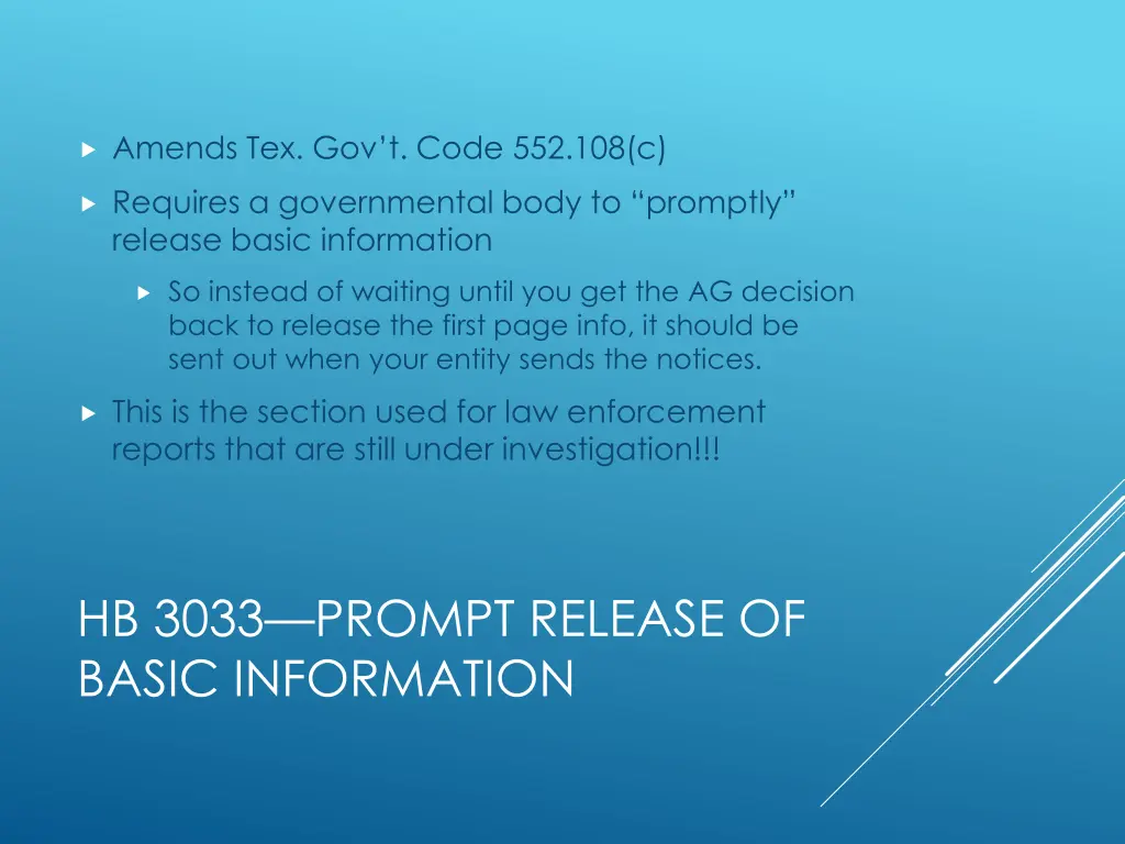 amends tex gov t code 552 108 c