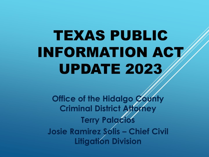 texas public information act update 2023