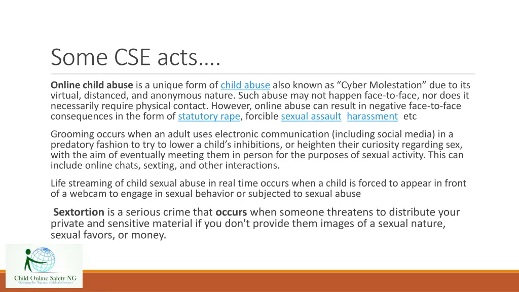 some cse acts