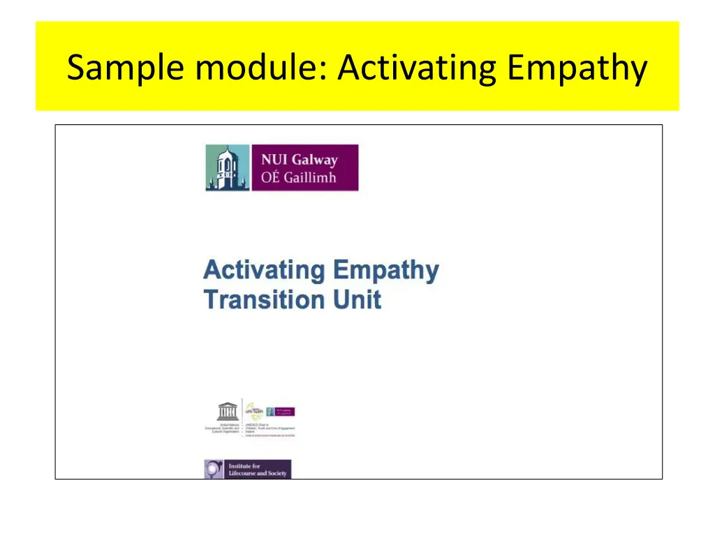 sample module activating empathy