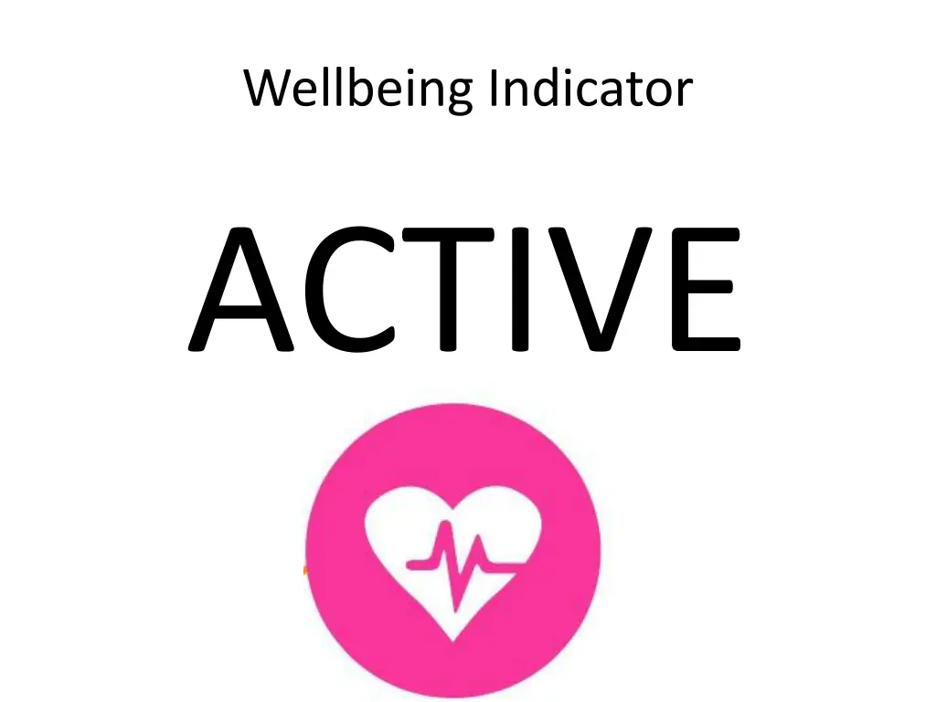 wellbeing indicator active