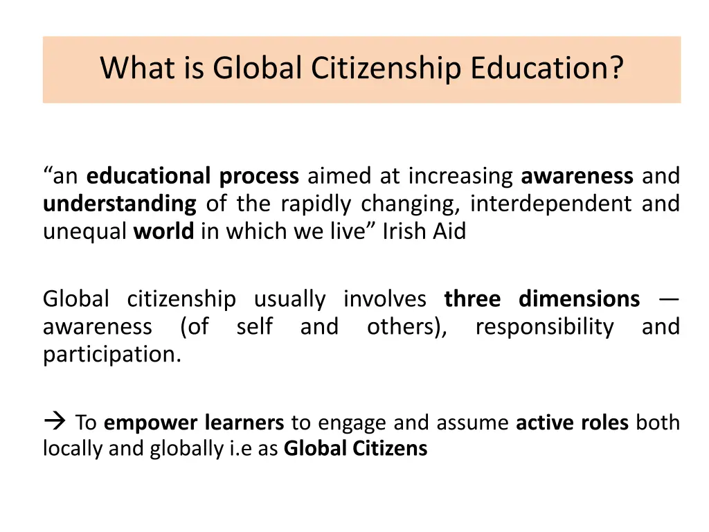 what is global citizenship education