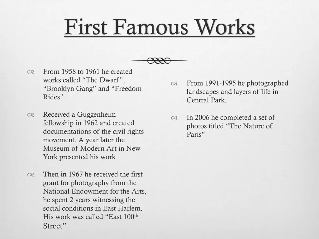 first famous works