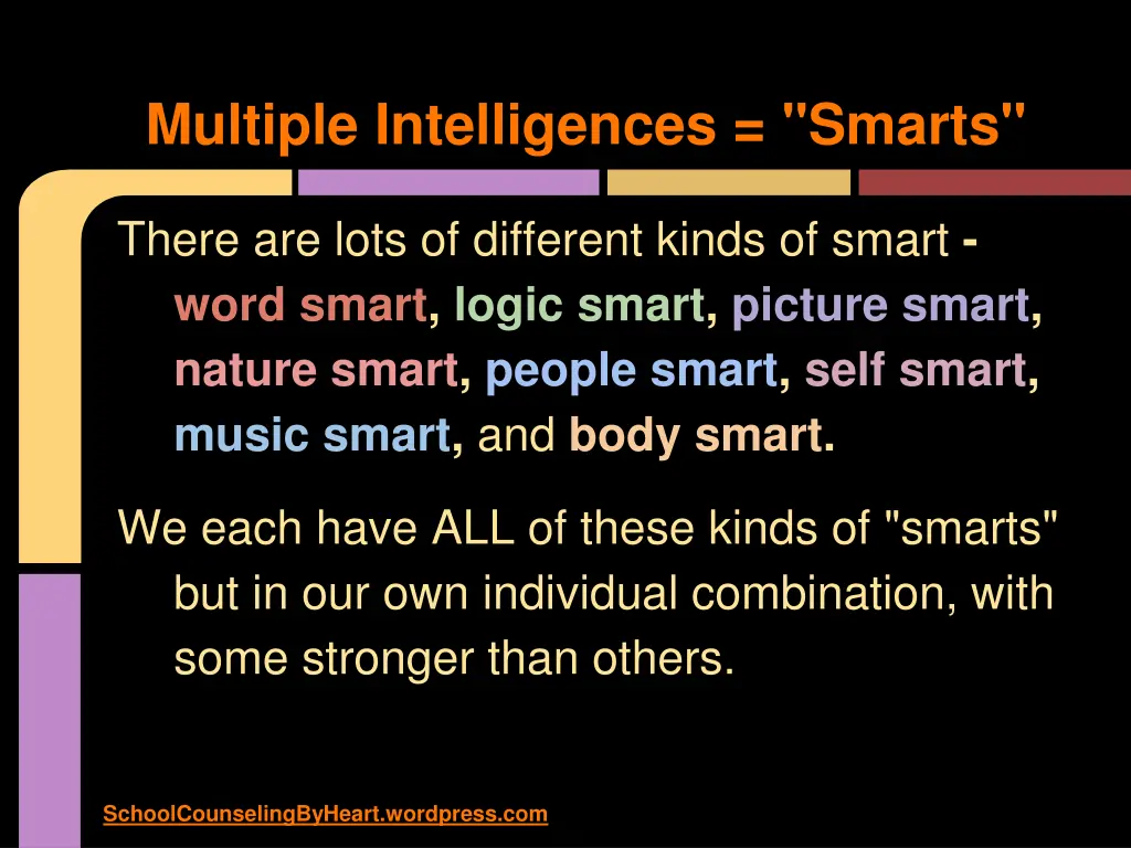 multiple intelligences smarts