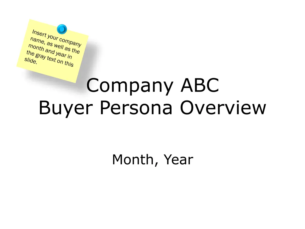 company abc buyer persona overview