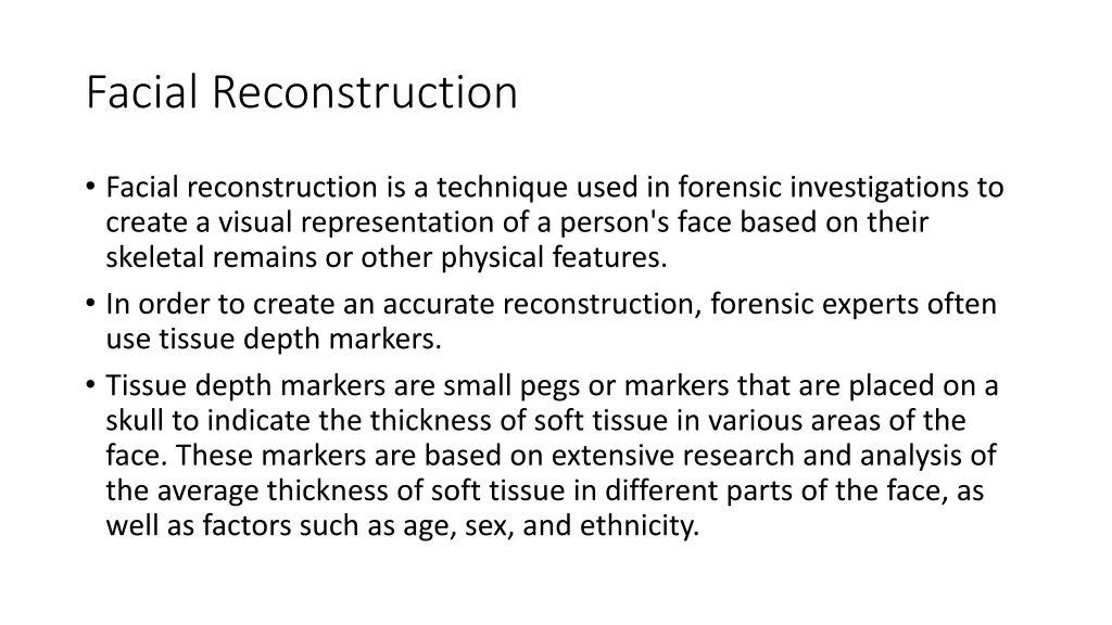 facial reconstruction