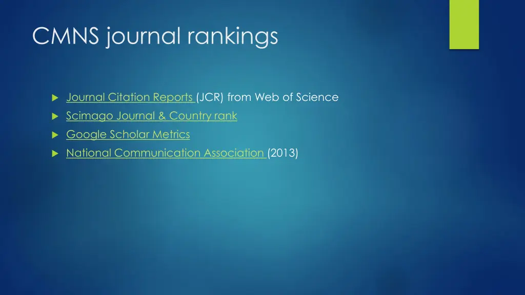 cmns journal rankings