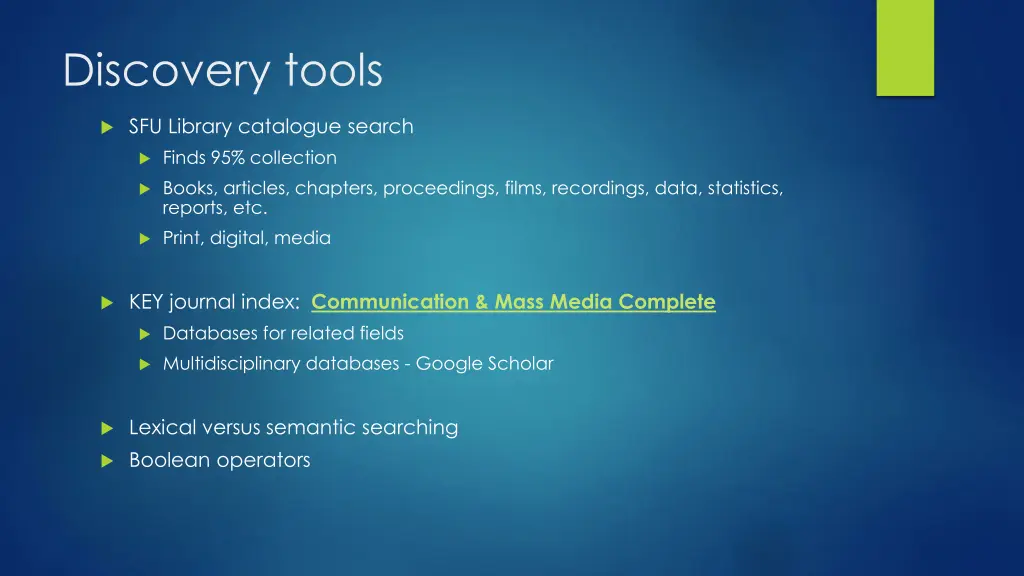 discovery tools