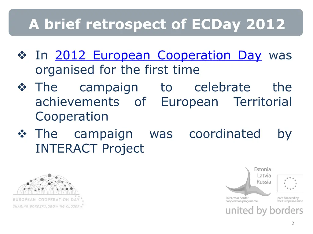 a brief retrospect of ecday 2012