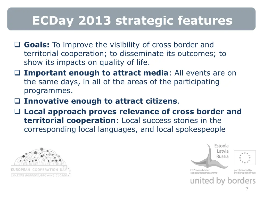 ecday 2013 strategic features