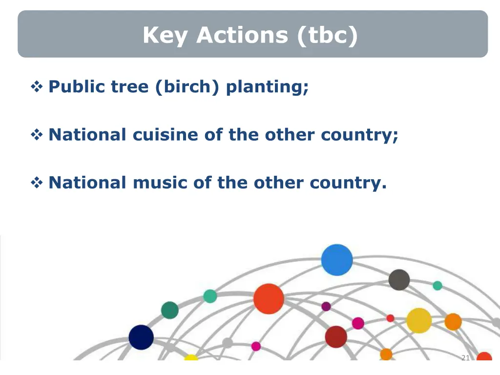 key actions tbc