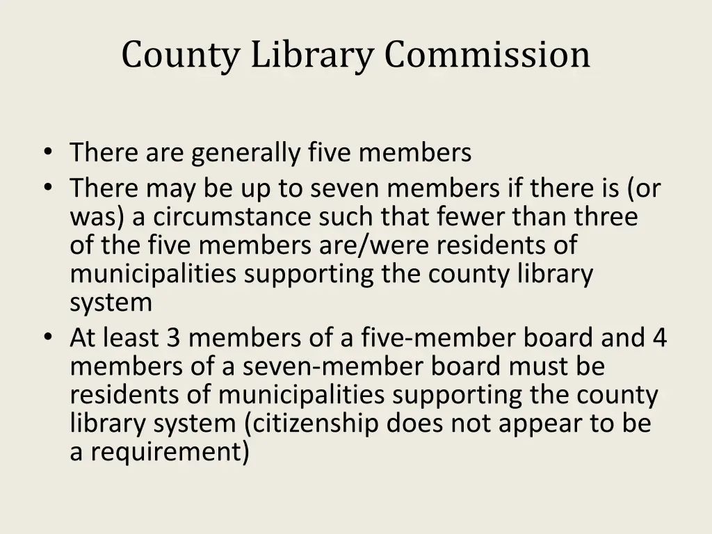 county library commission