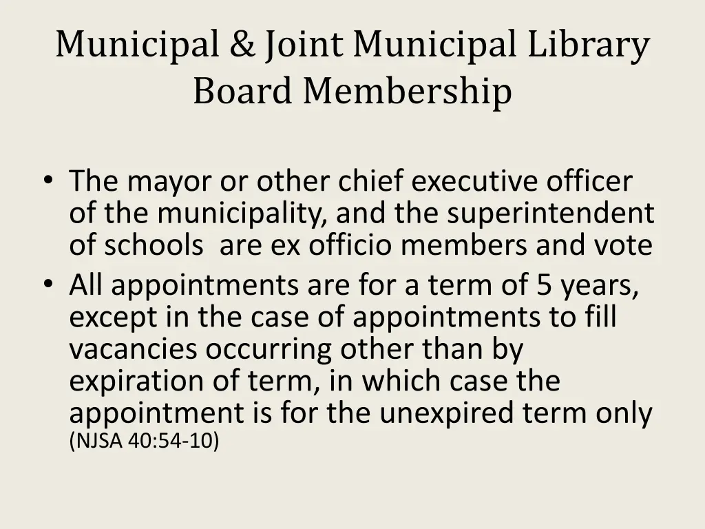 municipal joint municipal library board membership