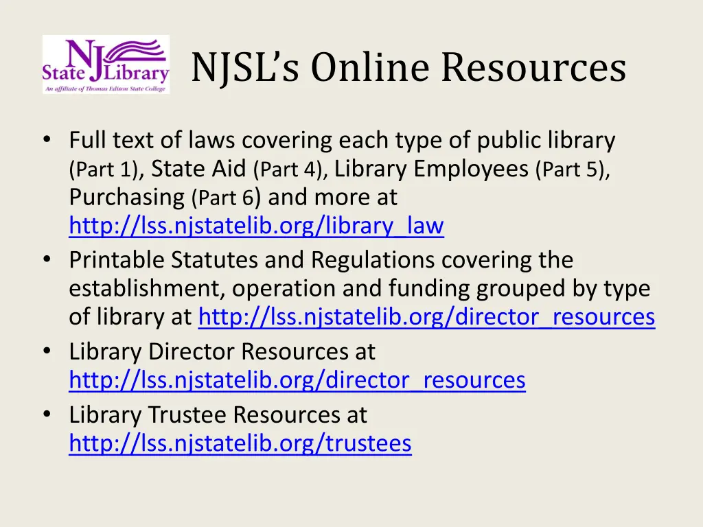 njsl s online resources