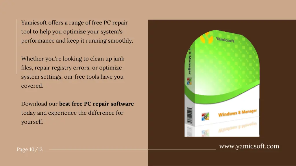 yamicsoft offers a range of free pc repair tool