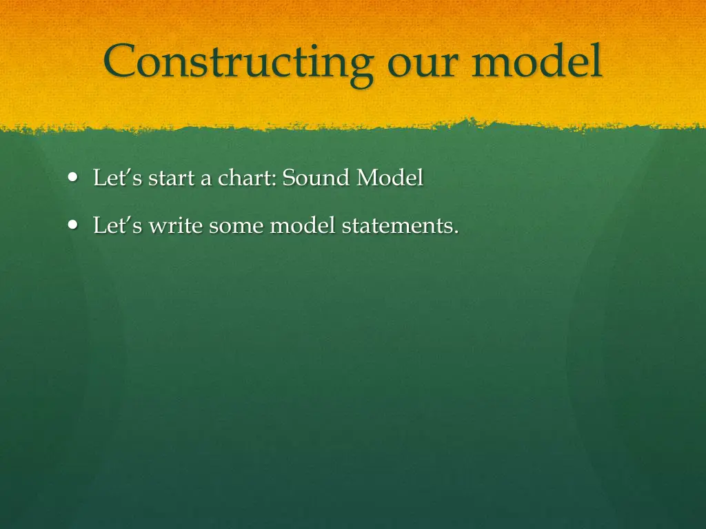 constructing our model