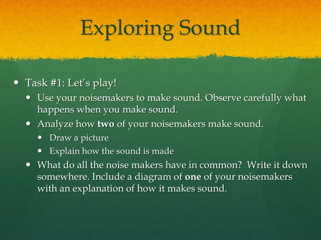 exploring sound