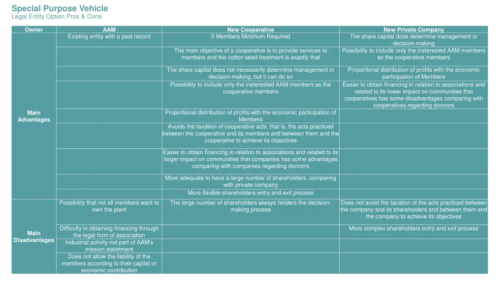 special purpose vehicle legal entity option pros