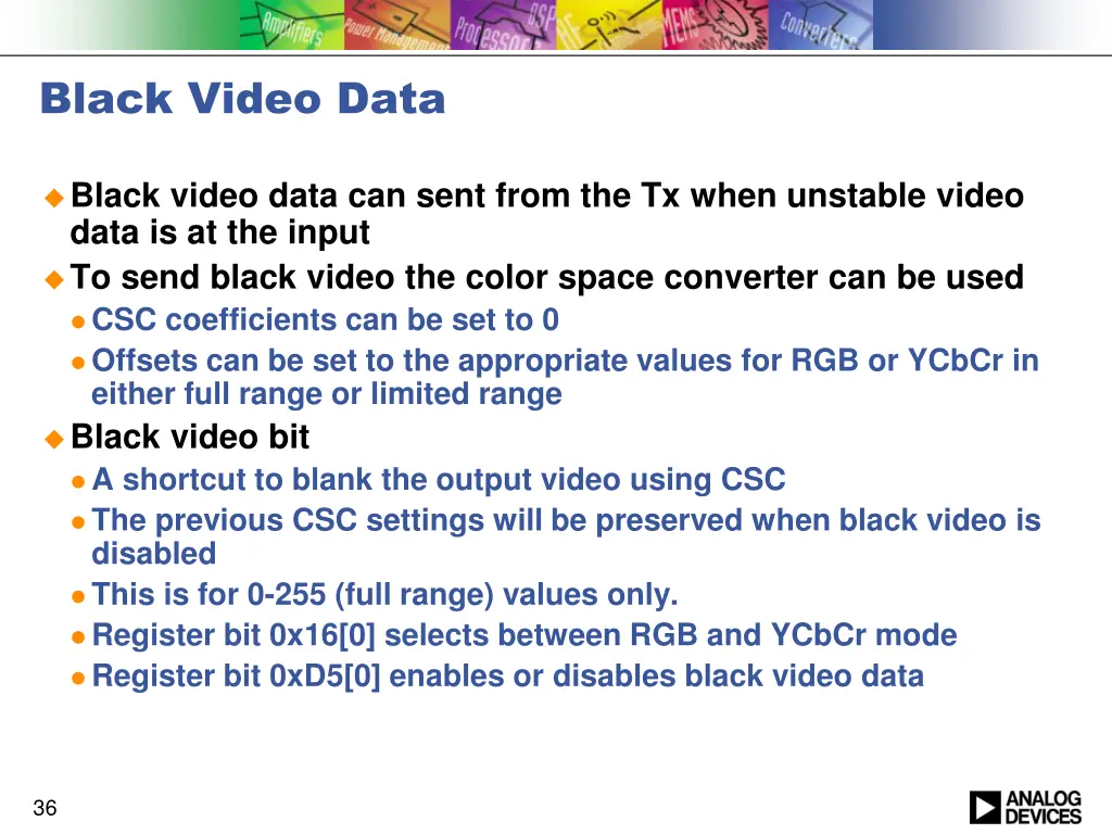 black video data