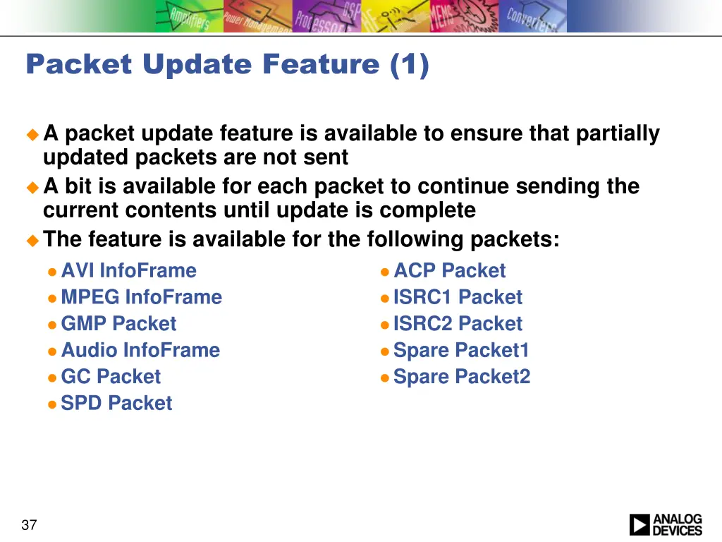 packet update feature 1