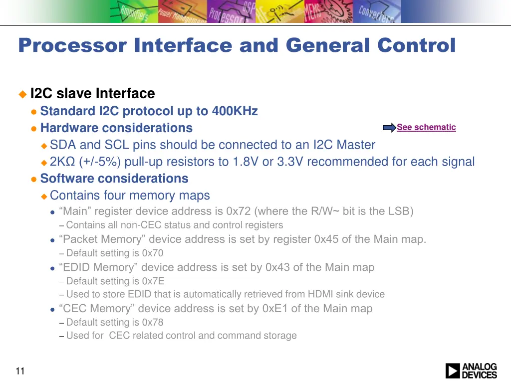 processor interface and general control