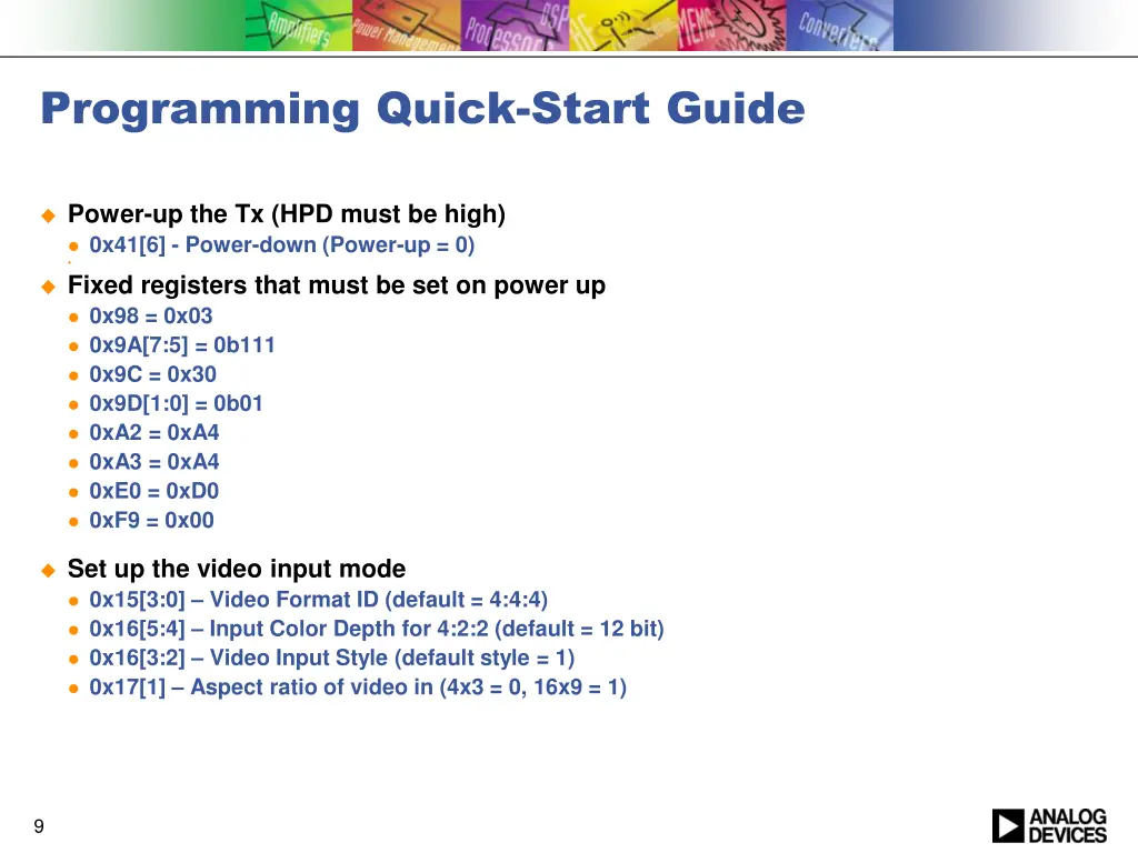 programming quick start guide