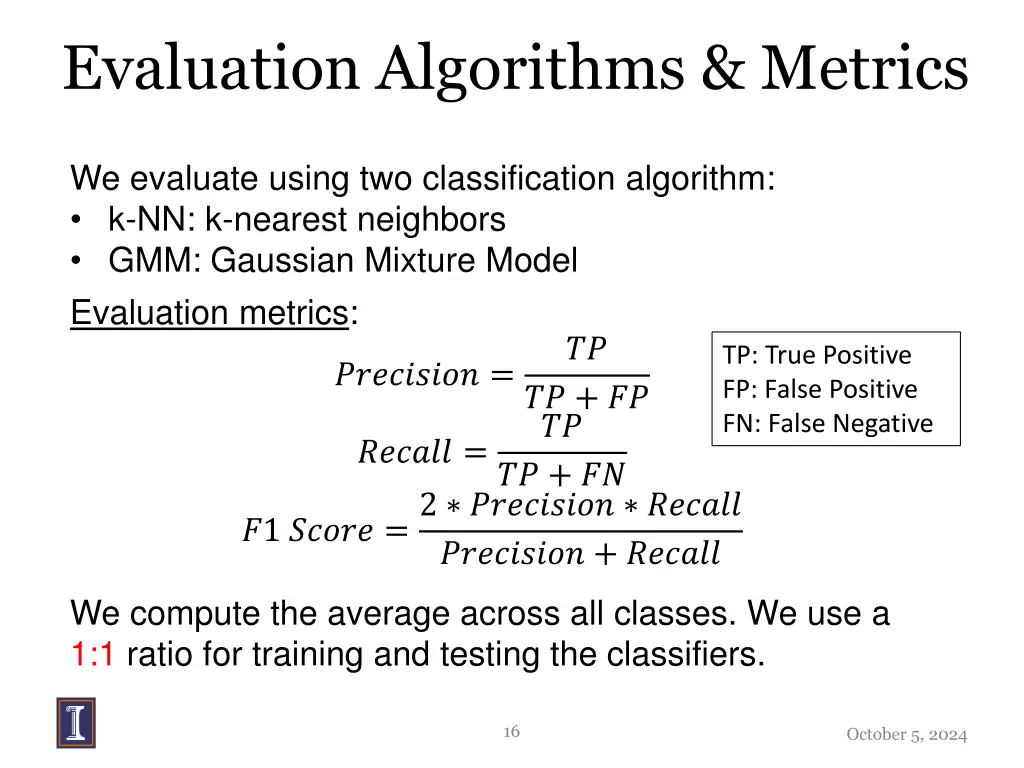 evaluation algorithms metrics