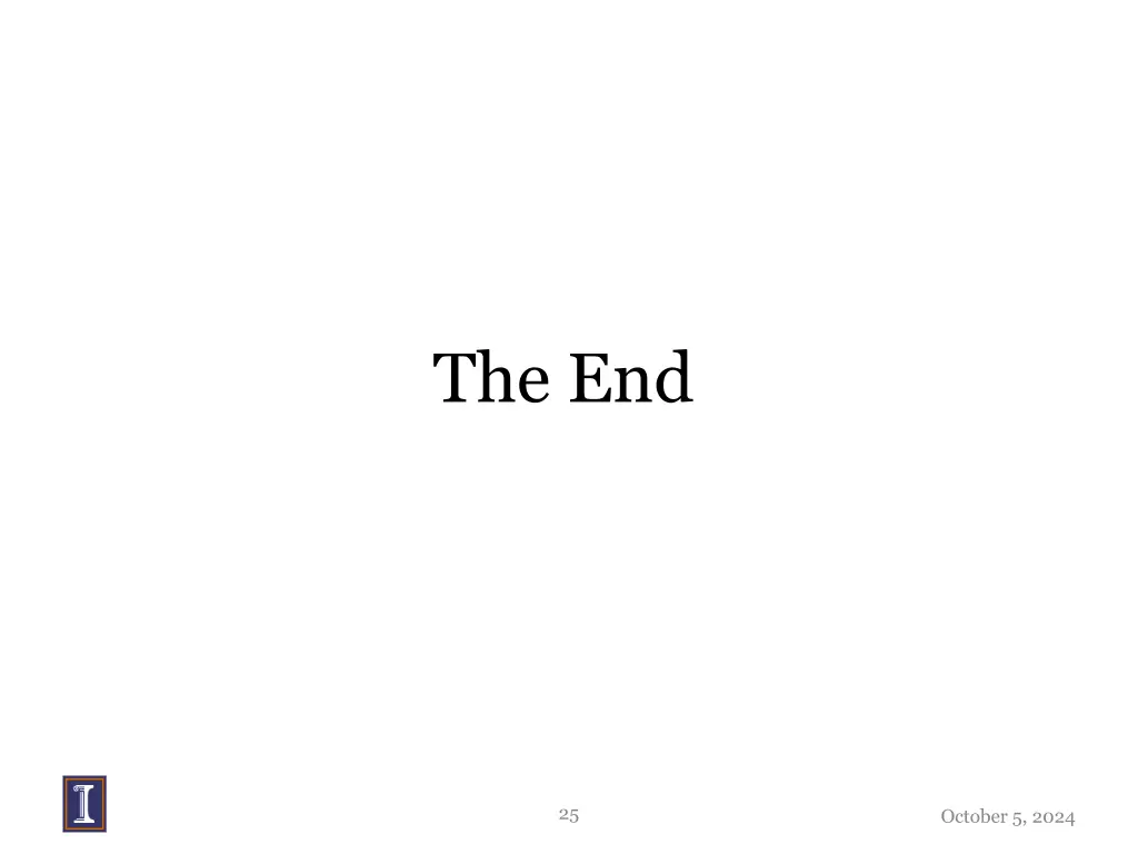 the end