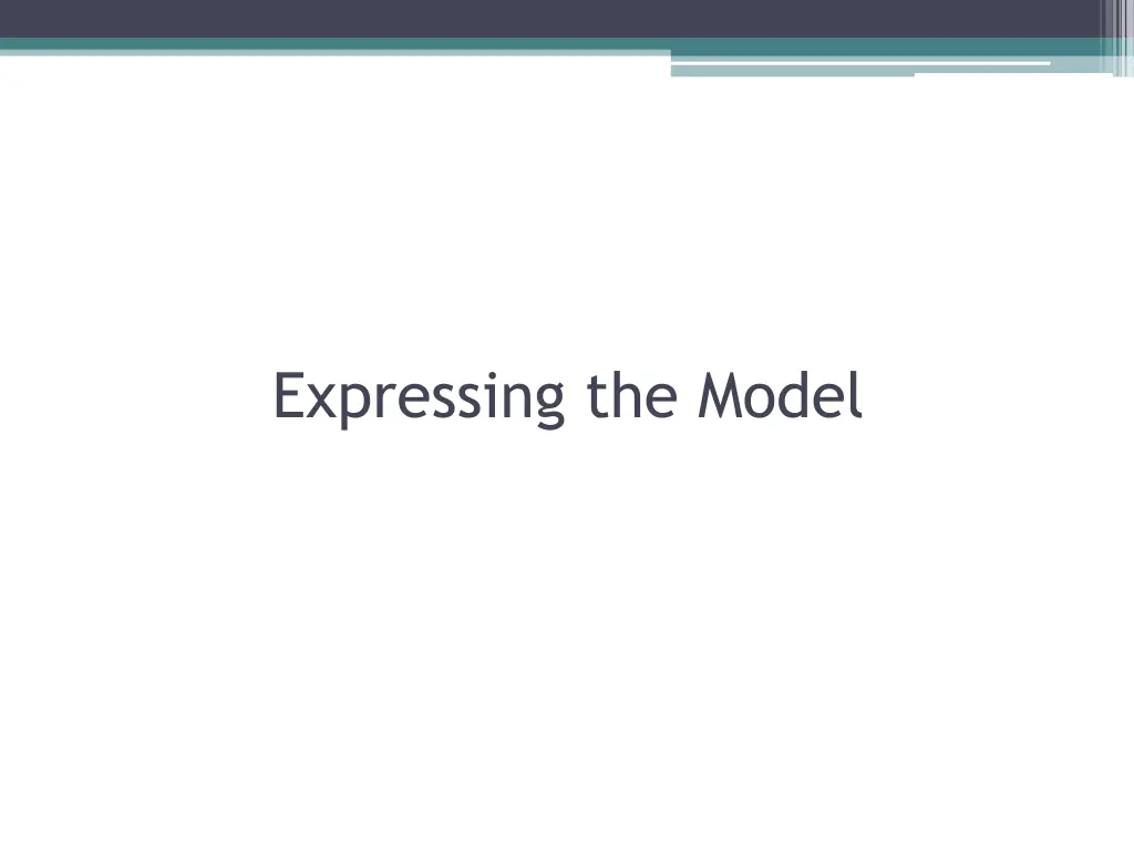 expressing the model