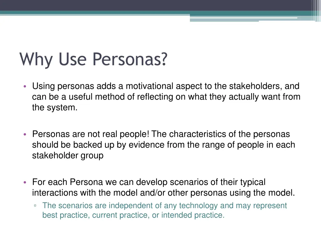 why use personas