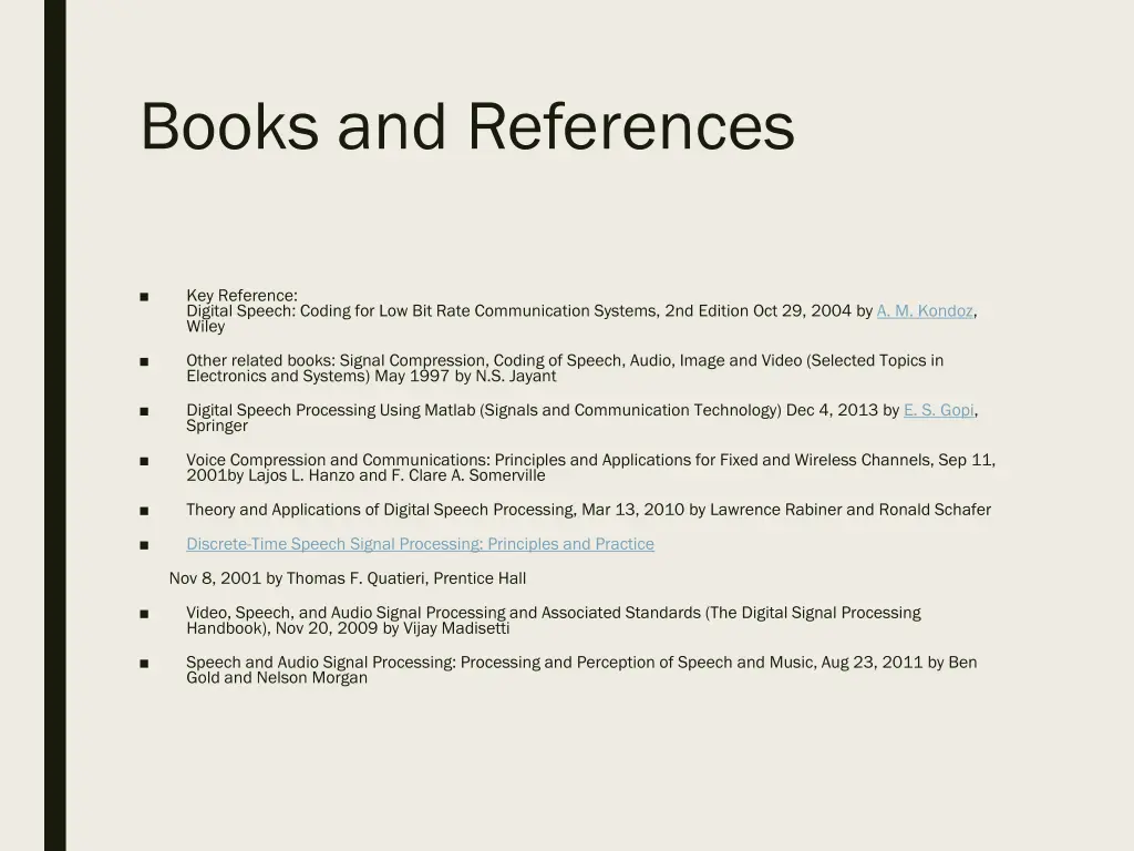 books and references