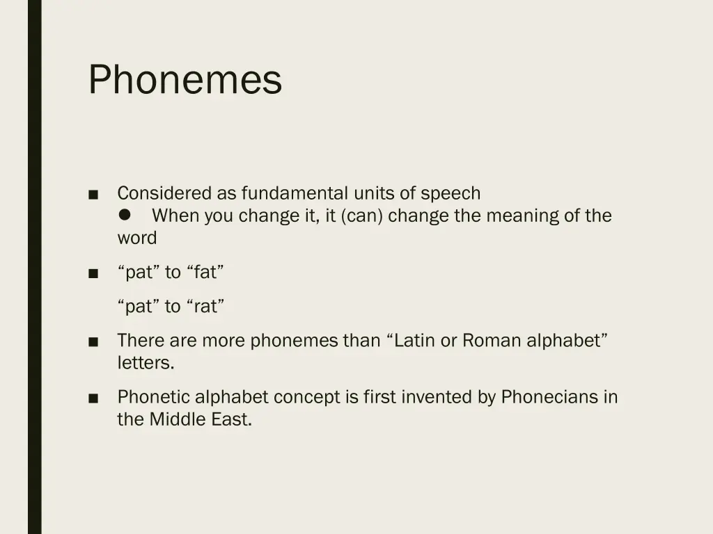 phonemes