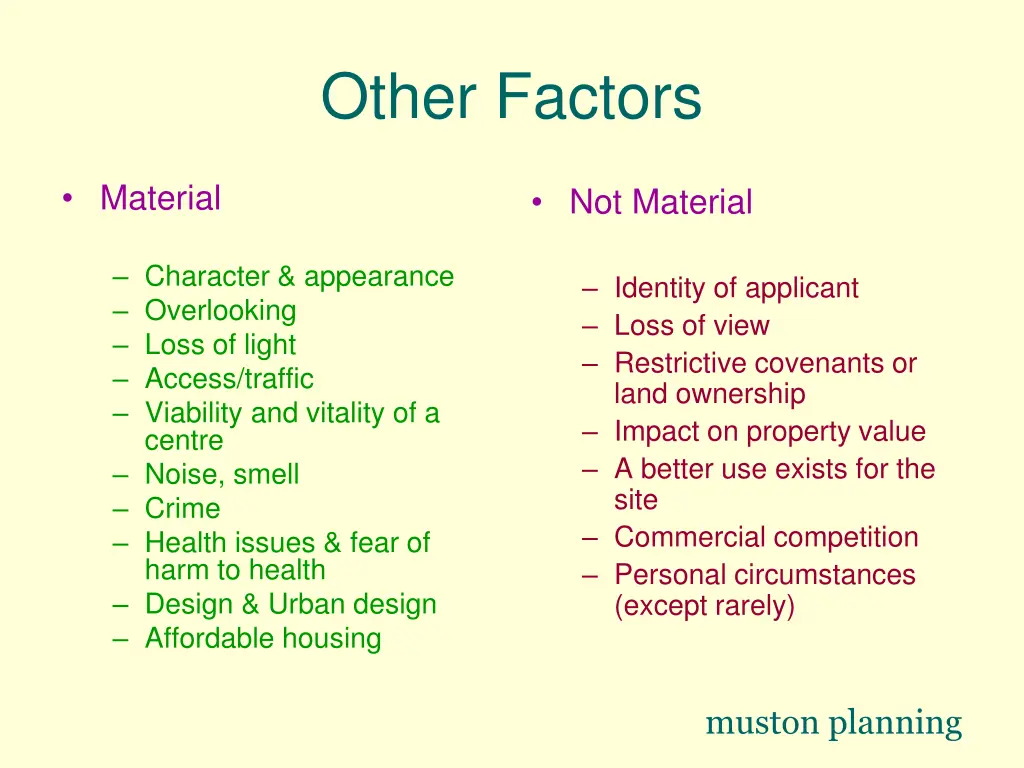 other factors