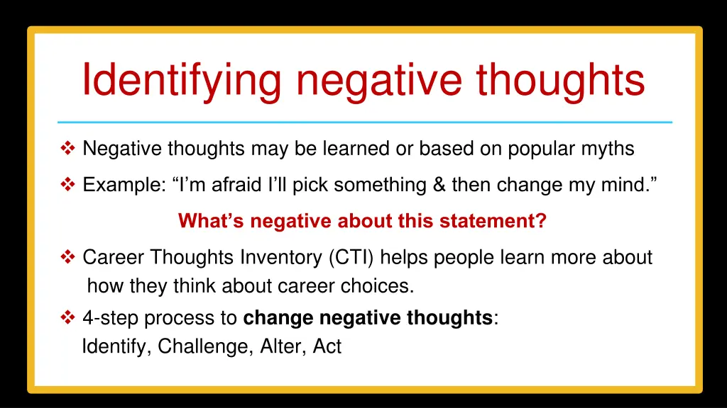 identifying negative thoughts