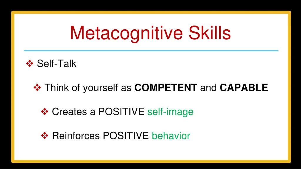 metacognitive skills