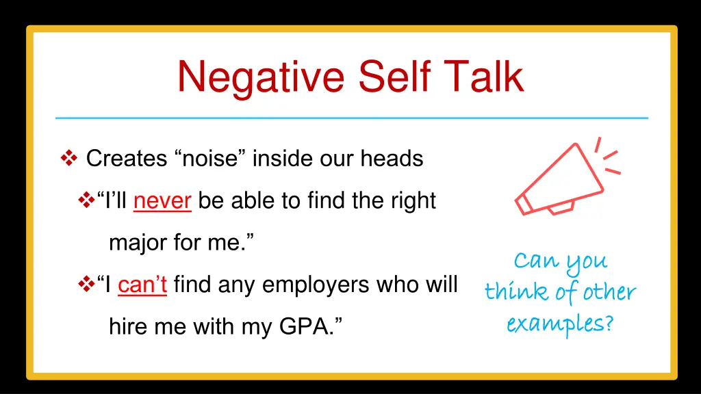 negative self talk