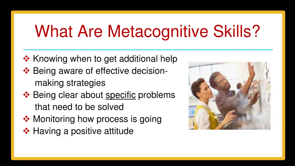 what are metacognitive skills