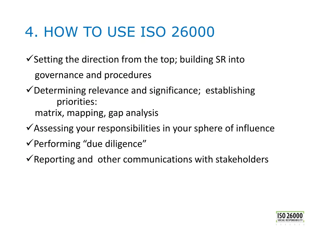 4 how to use iso 26000