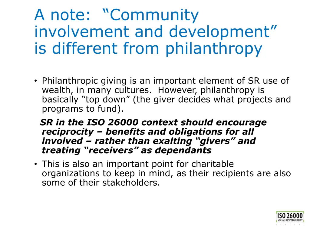 a note community involvement and development