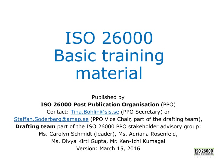 iso 26000 basic training material