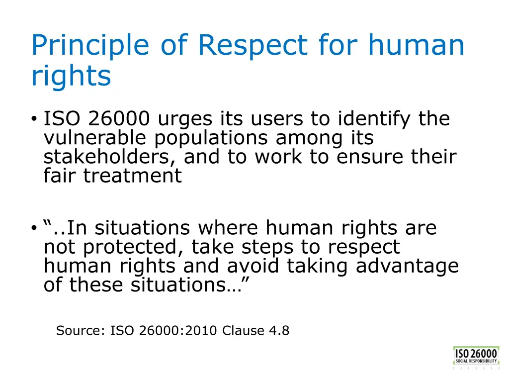 principle of respect for human rights