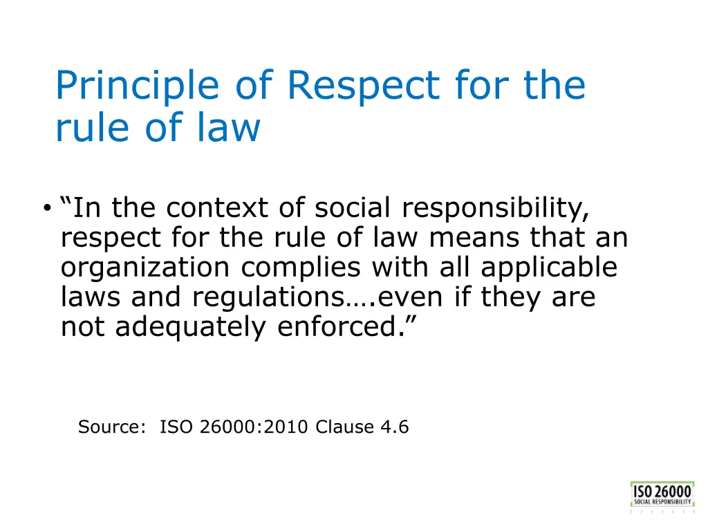 principle of respect for the rule of law