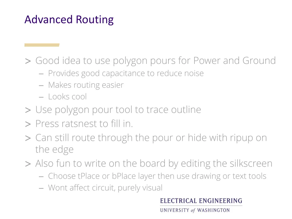 advanced routing