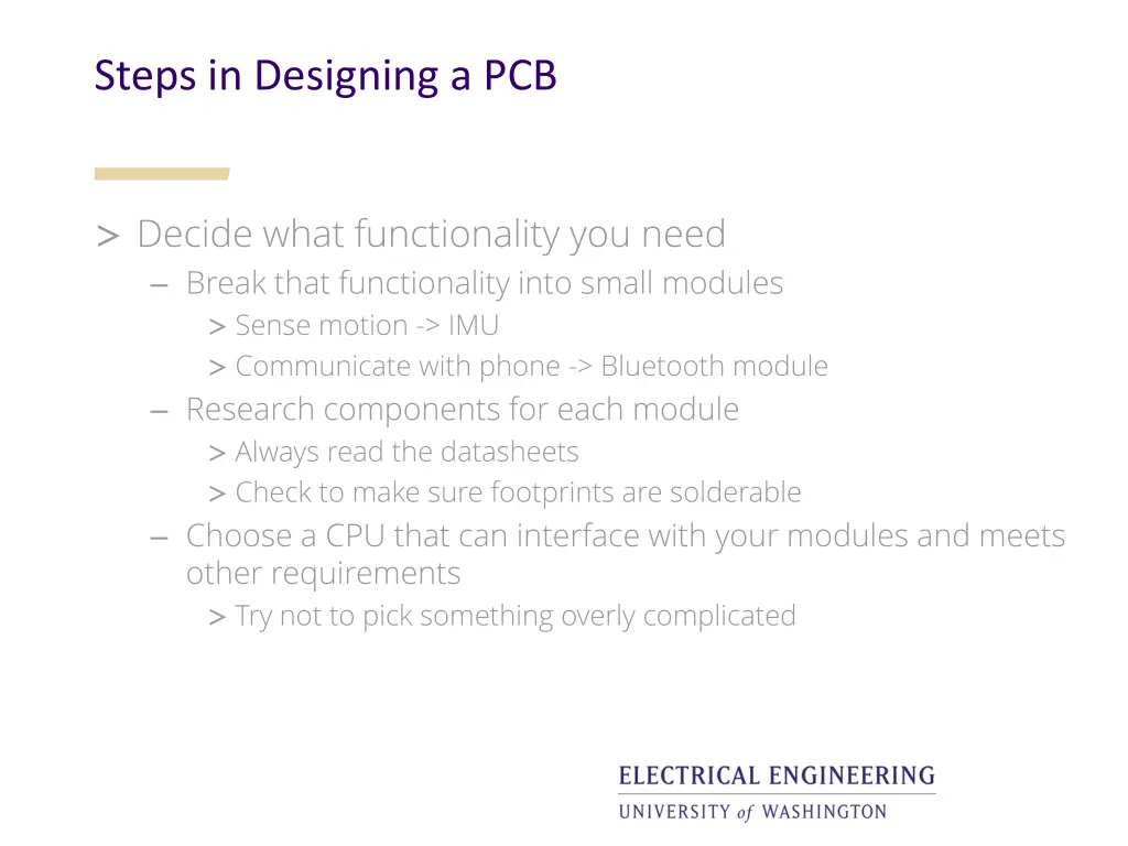 steps in designing a pcb