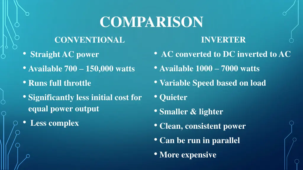 comparison