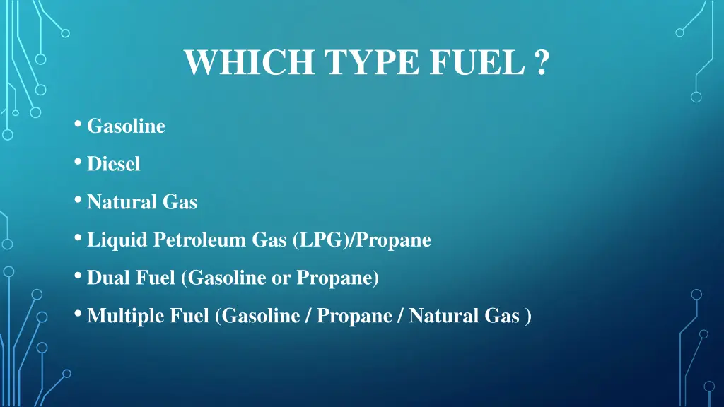 which type fuel