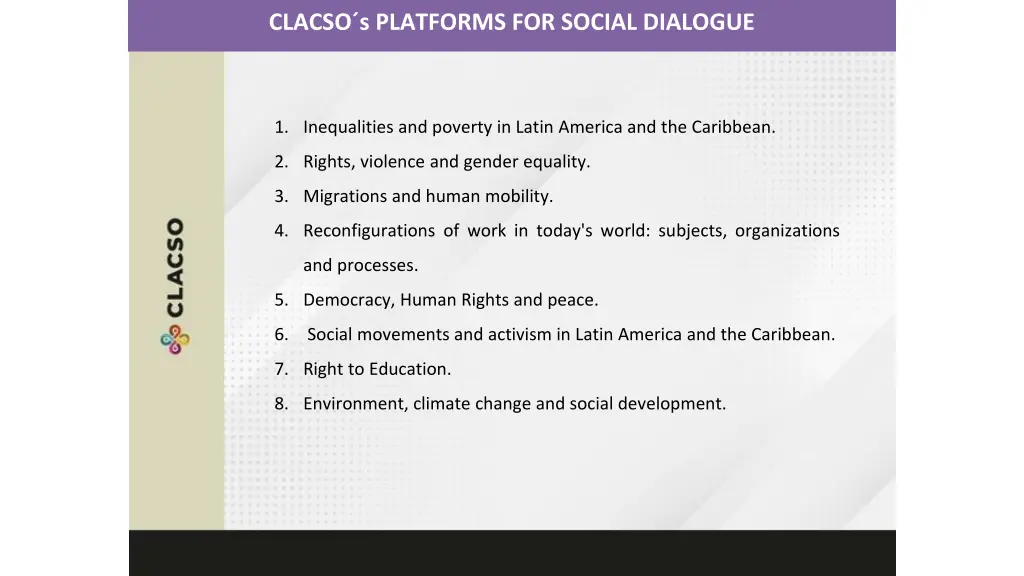 clacso s platforms for social dialogue