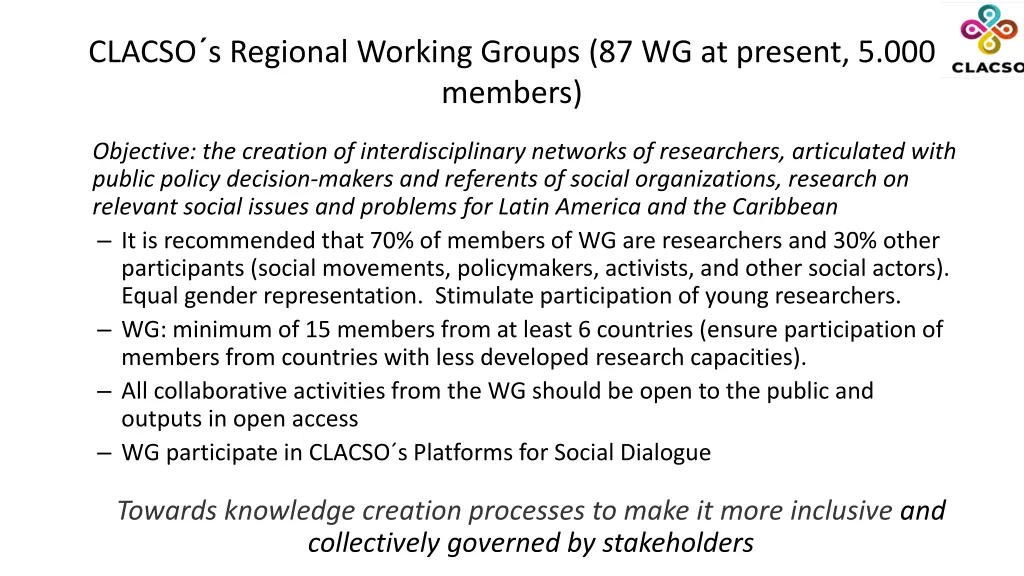 clacso s regional working groups 87 wg at present